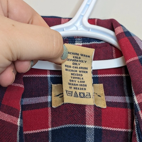 Blue Mountain Red & Blue  Collared Button Down Mens Medium - Picture 5 of 7